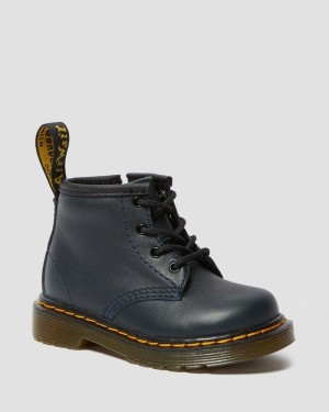 Navy Dr Martens Infant 1460 Leather Lace Up Boots (Romario) Boots | BA98-A0QD