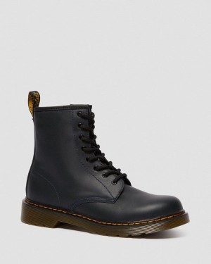 Navy Dr Martens Youth 1460 Leather Lace Up Boots (Romario) Boots | PZ54-W2PO