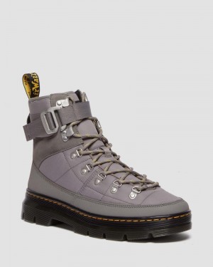 Nickel Grey Dr Martens Combs Tech Quilted Casual Boots Boots | KI22-V2GW