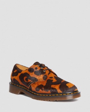 Ocelot Dr Martens 1461 Made in England Hair On Oxford Shoes (Hair On) Shoes | RF71-F8EZ