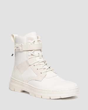 Off White/Natural Dr Martens Combs Tech II Poly & Leather Casual Boots (Extra Tough Nylon) Shoes | ZW02-D4KR