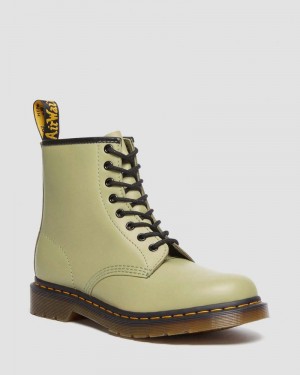 Pale Olive Dr Martens 1460 Smooth Leather Lace Up Boots (Smooth Leather) Boots | HJ22-V4KH