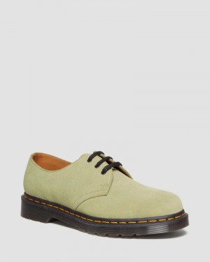 Pale Olive Dr Martens 1461 Suede Oxford Shoes (E.H.Suede) Shoes | NE83-R8RG