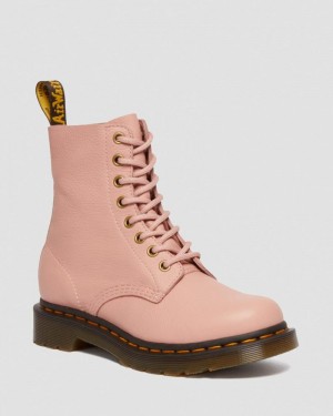 Peach Beige Dr Martens 1460 - Pascal Virginia Leather Boots (Virginia) Boots | UC61-K6DD