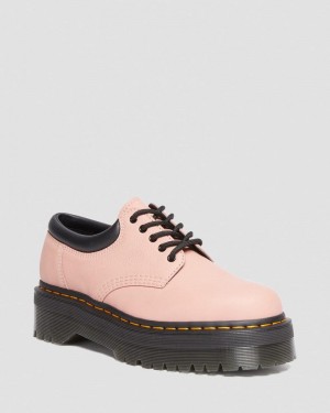 Peach Beige Dr Martens 8053 Pisa Leather Platform Casual Shoes (Pisa) Platforms Shoes | DG53-U9GW