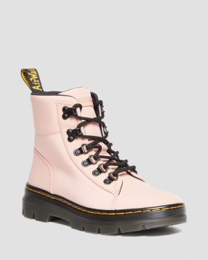 Peach Beige Dr Martens Combs - Nylon & Leather Casual Boots (Cyclone Nylon) Boots | KD49-O2TI