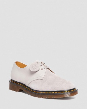 Pewter Dr Martens 1461 Made in England Suede Oxford Shoes (Reverse Grain Suede) Shoes | IG96-R1NA