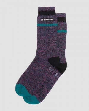 Rich Purple Dr Martens Marl Organic Socks (Cotton Blend) Socks | RS53-L4QN