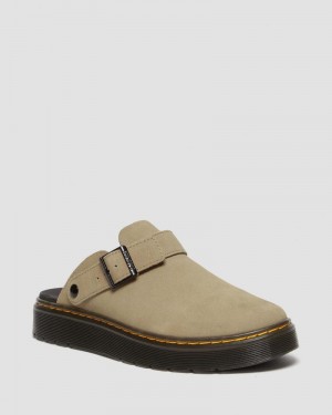 Savannah Tan Dr Martens Carlson Suede Casual Slingback Mules (E.H.Suede) Sandals | OH18-W7WW