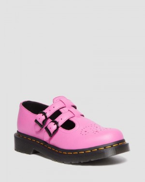 Thrift Pink Dr Martens 8065 Virginia Leather Mary Jane Shoes (Virginia) Shoes | BB50-T7OR