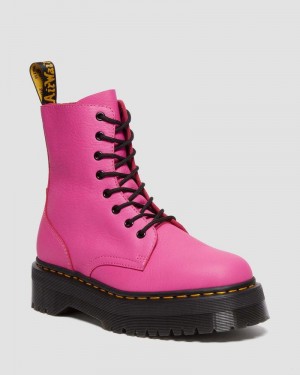 Thrift Pink Dr Martens Jadon III Boot Pisa Leather Platforms (Pisa) Platforms Boots | DG16-M7SP