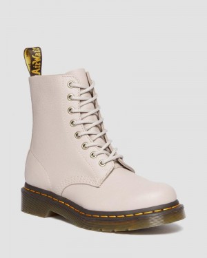 Vintage Taupe Dr Martens 1460 - Pascal Virginia Leather Boots (Virginia) Boots | XS62-K1HR