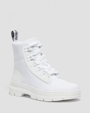 White Dr Martens Combs - Poly Casual Boots (Ajax+Extra Tough Poly) Boots | OX73-F9IB