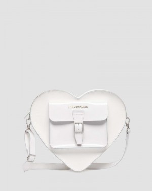 White Dr Martens Heart Shaped Leather Backpack (Kiev) Bags & Backpacks | JC87-V5NN