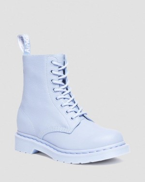 Zen Blue Dr Martens 1460 Pascal - Mono Lace Up Boots (Virginia) Boots | EB65-E0RC