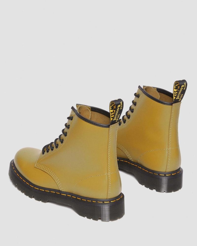 Antique Olive Dr Martens 1460 Bex Smooth Leather Lace Up Boots (Smooth Leather) Platforms Boots | JO12-J5JY