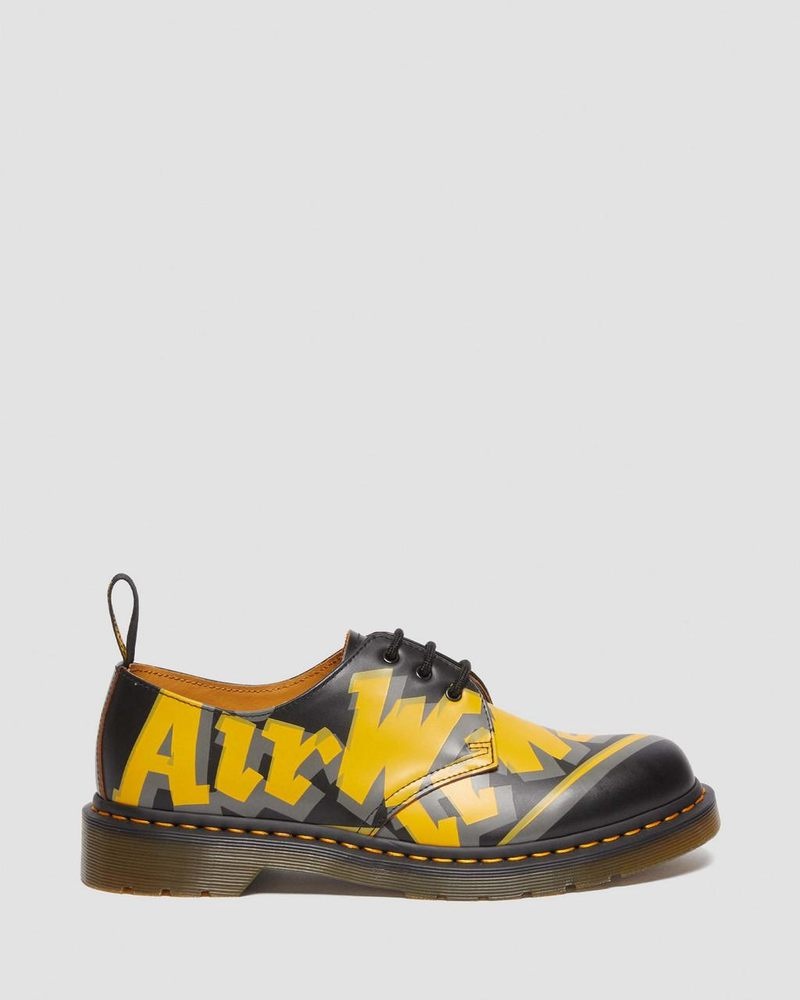 BLACK/MULTI Dr Martens 1461 Airwair Vintage Smooth Leather Oxford Shoes (Airwair Vintage Smooth) Shoes | FZ54-T7GU