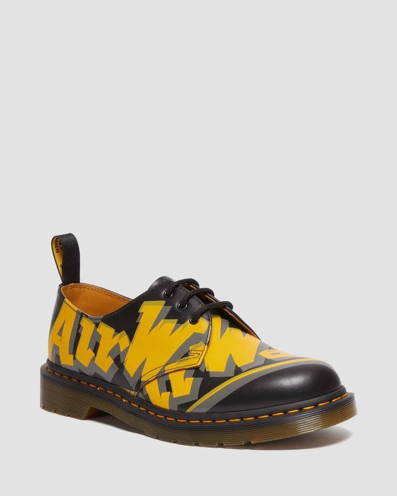 BLACK/MULTI Dr Martens 1461 Airwair Vintage Smooth Leather Oxford Shoes (Airwair Vintage Smooth) Shoes | FZ54-T7GU