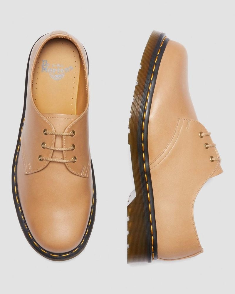 Beige Dr Martens 1461 Carrara Leather Oxford Shoes (Carrara) Shoes | OJ54-Z0SX