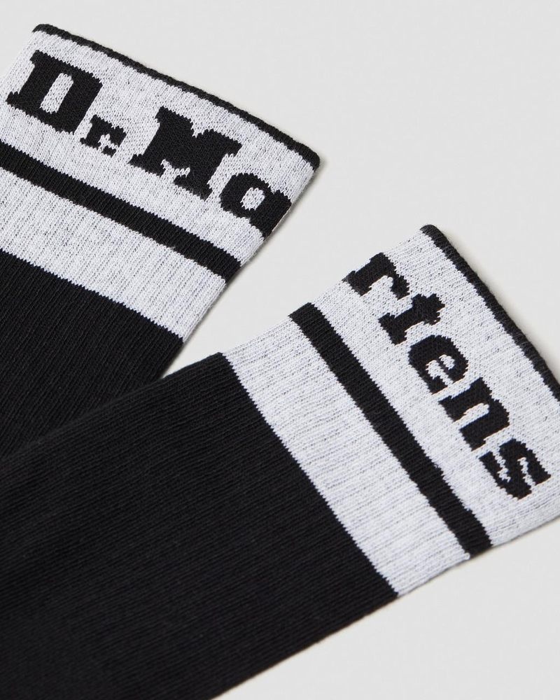 Black+White Dr Martens Athletic Logo Organic Cotton Blend Socks (Cotton Blend) Socks | VV30-S3CX