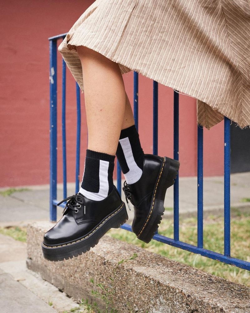 Black+White Dr Martens Double Doc Cotton Blend Socks (Cotton Blend) Socks | HQ48-H8YU