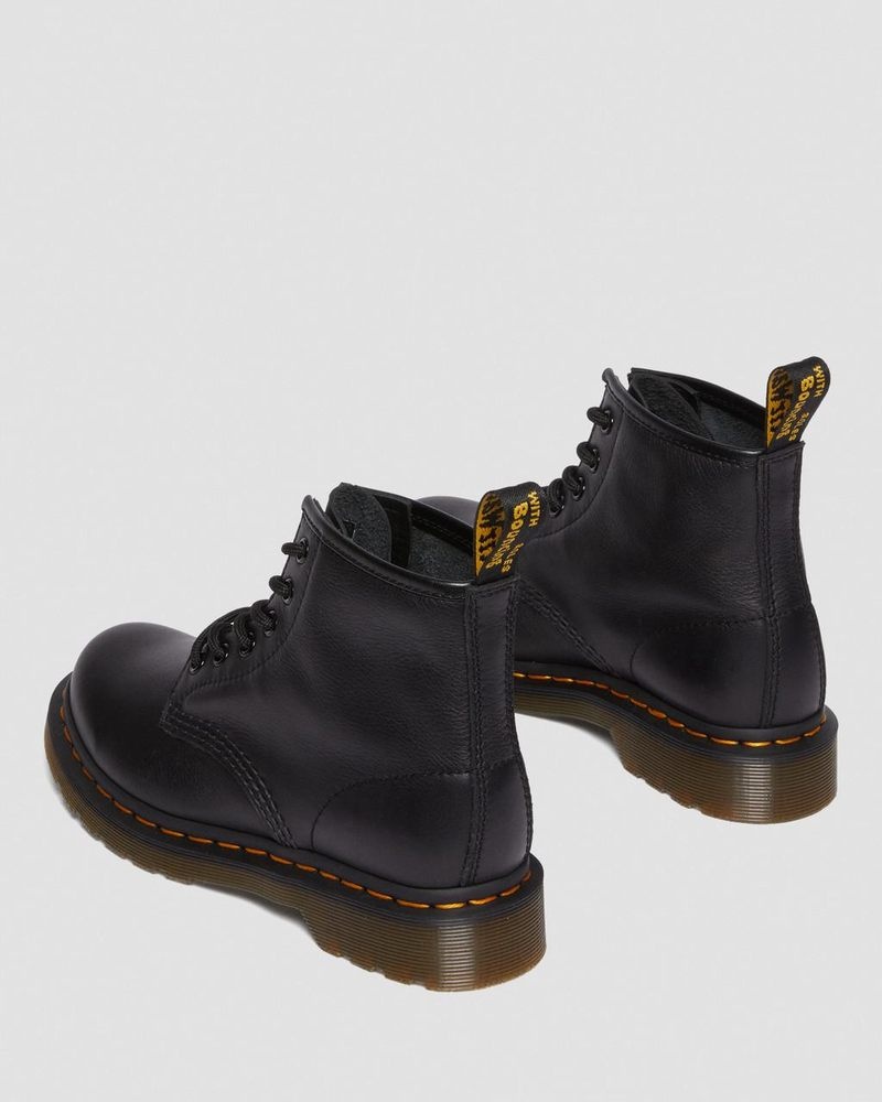 Black Dr Martens 101 Virginia Leather Ankle Boots (Virginia) Boots | RZ19-Z6ZZ