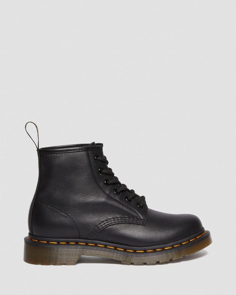 Black Dr Martens 101 Virginia Leather Ankle Boots (Virginia) Boots | RZ19-Z6ZZ