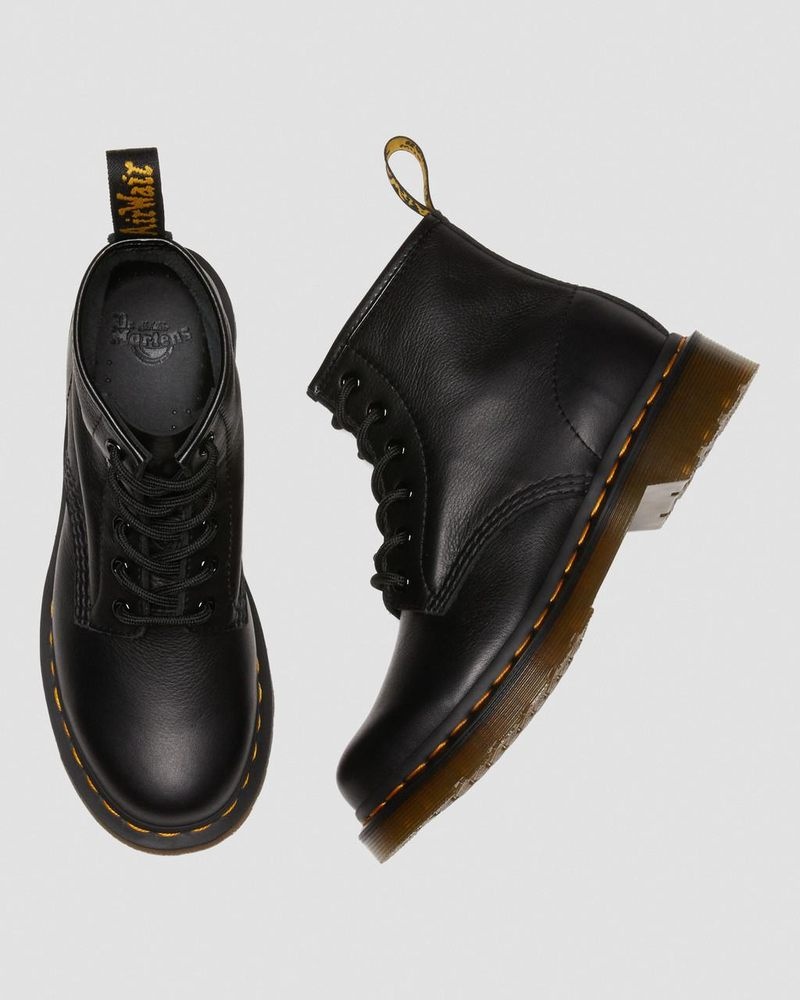 Black Dr Martens 101 Virginia Leather Ankle Boots (Virginia) Boots | RZ19-Z6ZZ