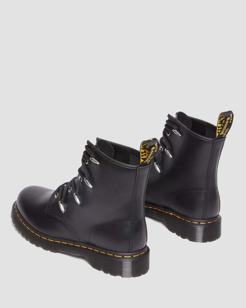 Black Dr Martens 1460 Alien Hardware Leather Lace Up Boots (Danuibo) Boots | BA70-Y2EI