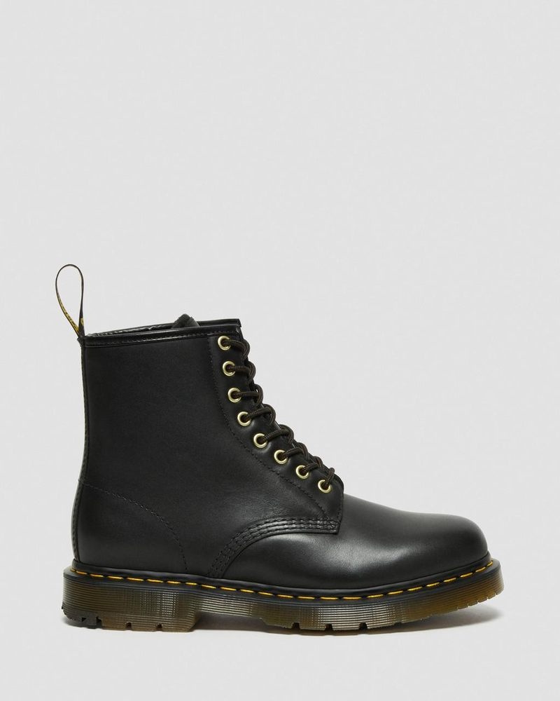 Black Dr Martens 1460 DM's Wintergrip Leather Lace Up Boots (Blizzard Wp) Boots | HM48-C2ZF