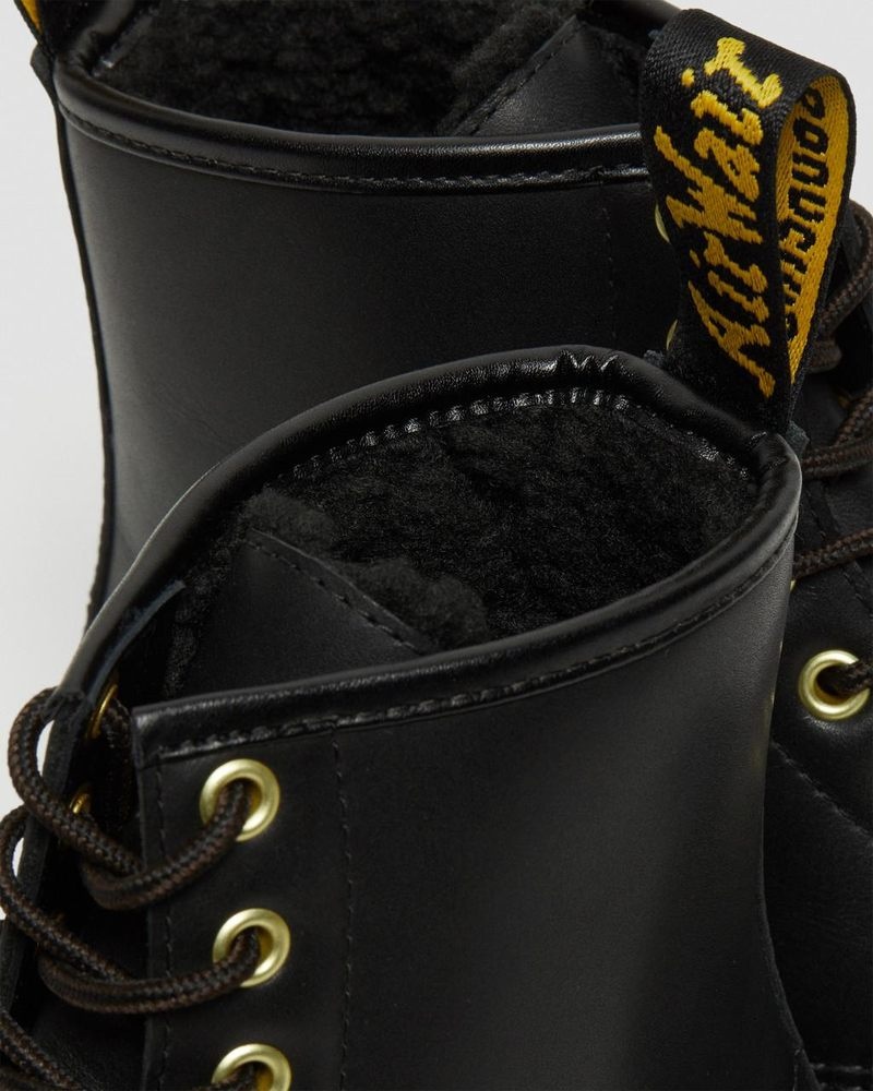 Black Dr Martens 1460 DM's Wintergrip Leather Lace Up Boots (Blizzard Wp) Boots | HM48-C2ZF