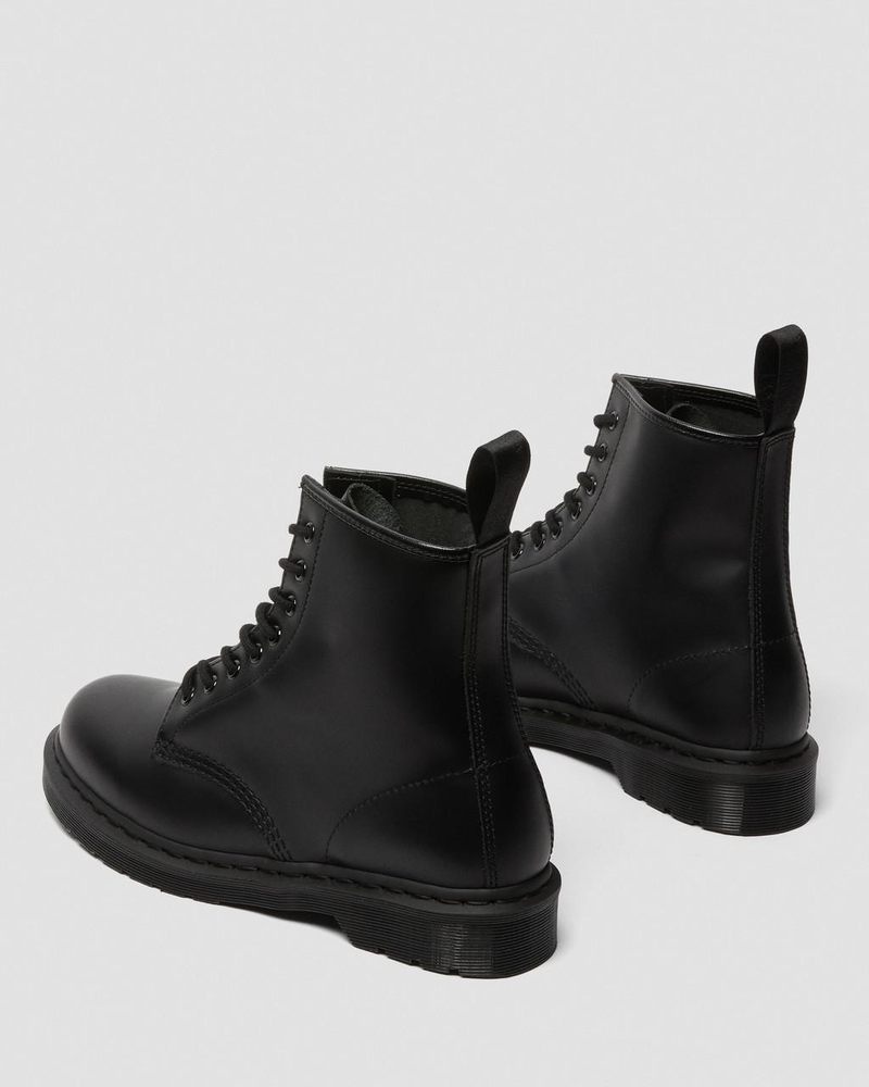 Black Dr Martens 1460 Mono Smooth Leather Lace Up Boots (Smooth Leather) Boots | QD50-N5MQ