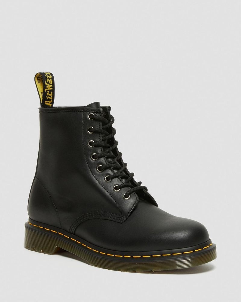 Black Dr Martens 1460 Nappa Leather Lace Up Boots (Nappa Leather) Boots | FG42-A8DK