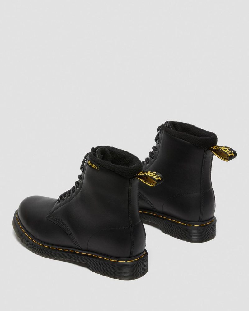 Black Dr Martens 1460 Pascal Warmwair Leather Lace Up Boots (Valor Wp) Boots | ZA84-L3GD