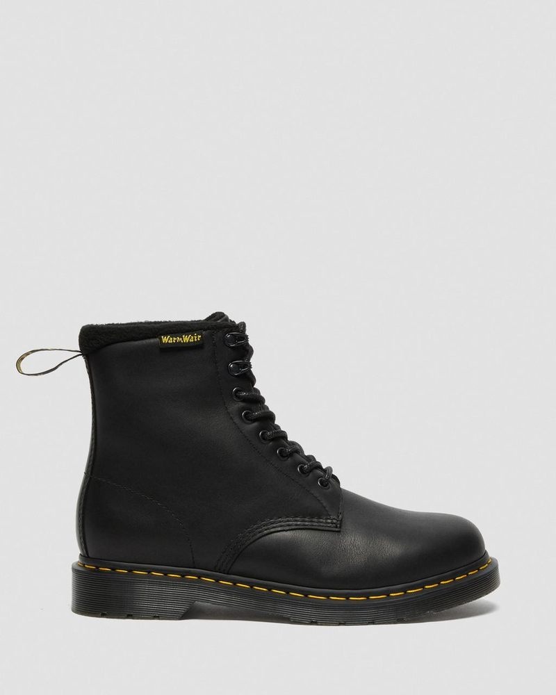 Black Dr Martens 1460 Pascal Warmwair Leather Lace Up Boots (Valor Wp) Boots | ZA84-L3GD