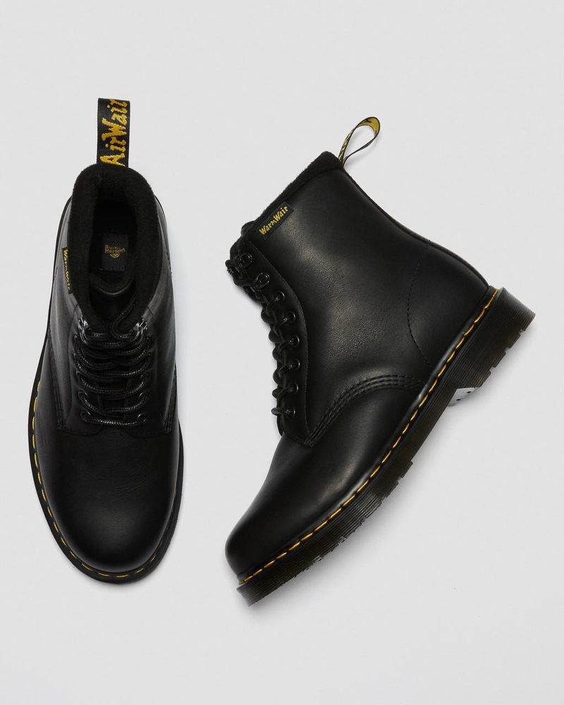 Black Dr Martens 1460 Pascal Warmwair Leather Lace Up Boots (Valor Wp) Boots | ZA84-L3GD