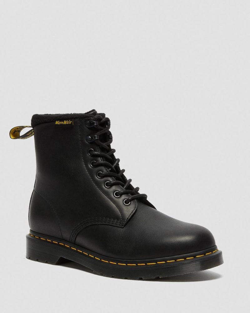 Black Dr Martens 1460 Pascal Warmwair Leather Lace Up Boots (Valor Wp) Boots | ZA84-L3GD