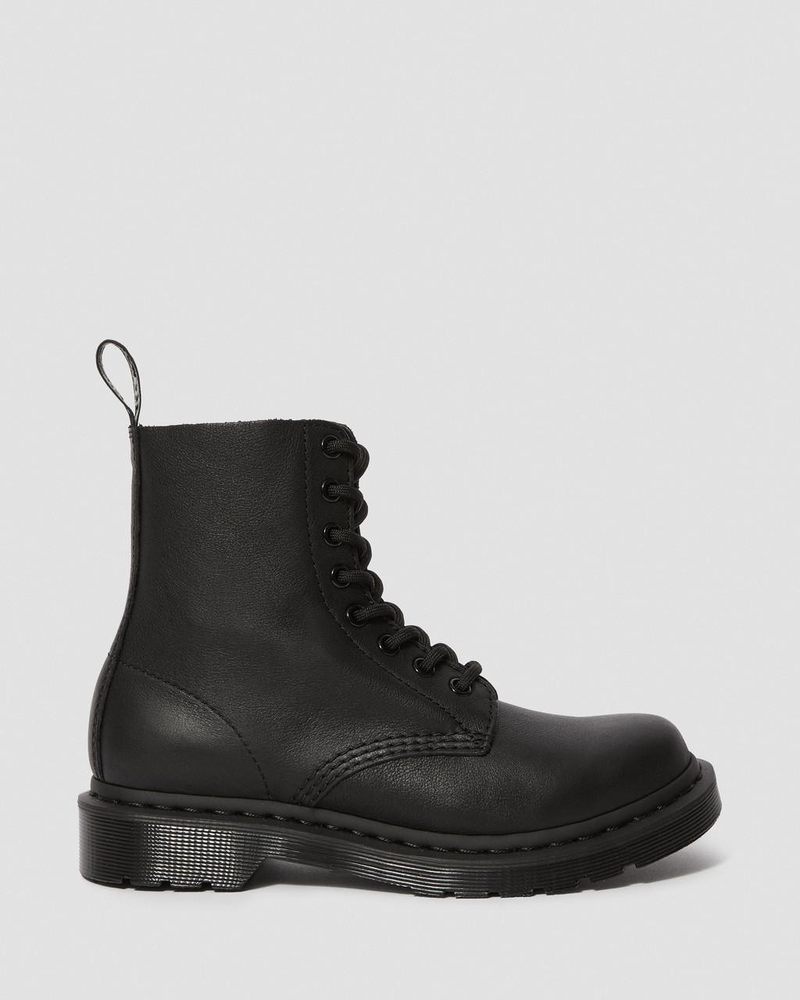 Black Dr Martens 1460 Pascal - Mono Lace Up Boots (Virginia) Boots | AJ25-O1SJ