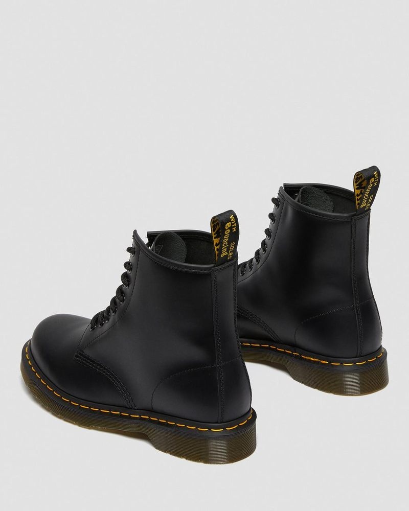 Black Dr Martens 1460 Smooth Leather Lace Up Boots (Smooth Leather) Boots | PD35-Y8GA