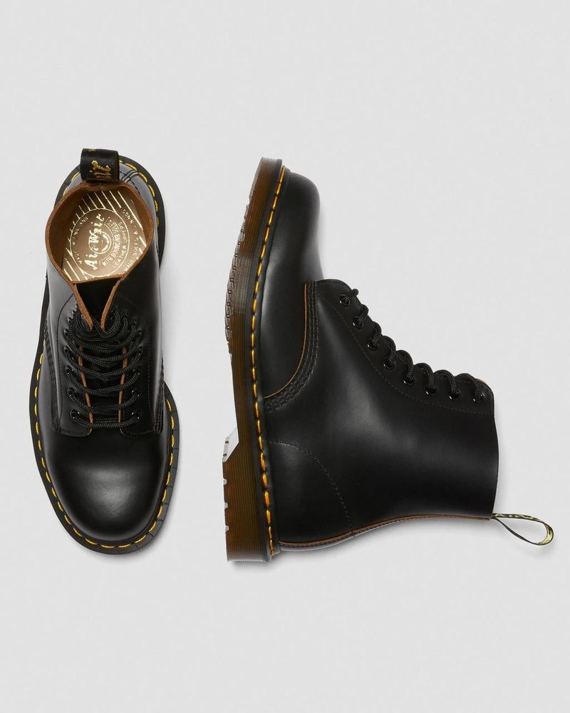 Black Dr Martens 1460 Vintage Made in England Lace Up Boots (Quilon) Boots | PB80-N9IE