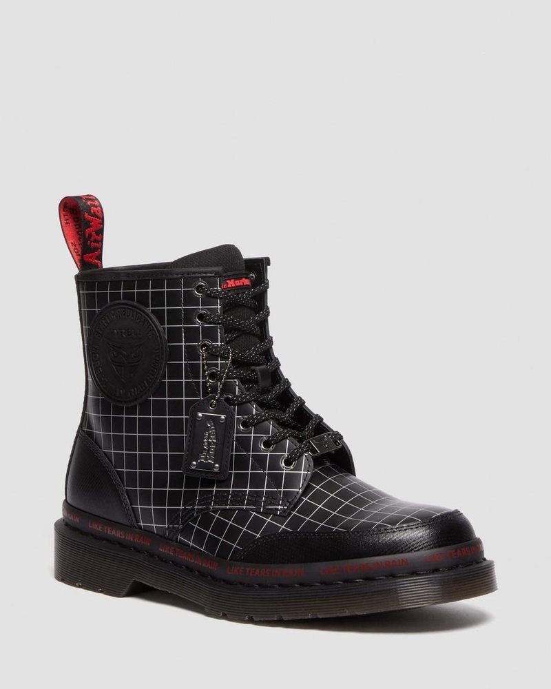 Black Dr Martens 1460 WB Blade Runner Lace Up Boots Boots | IO84-G9FN