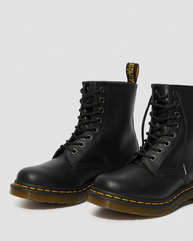 Black Dr Martens 1460 - Nappa Leather Lace Up Boots (Nappa Leather) Boots | ZT08-K1PX