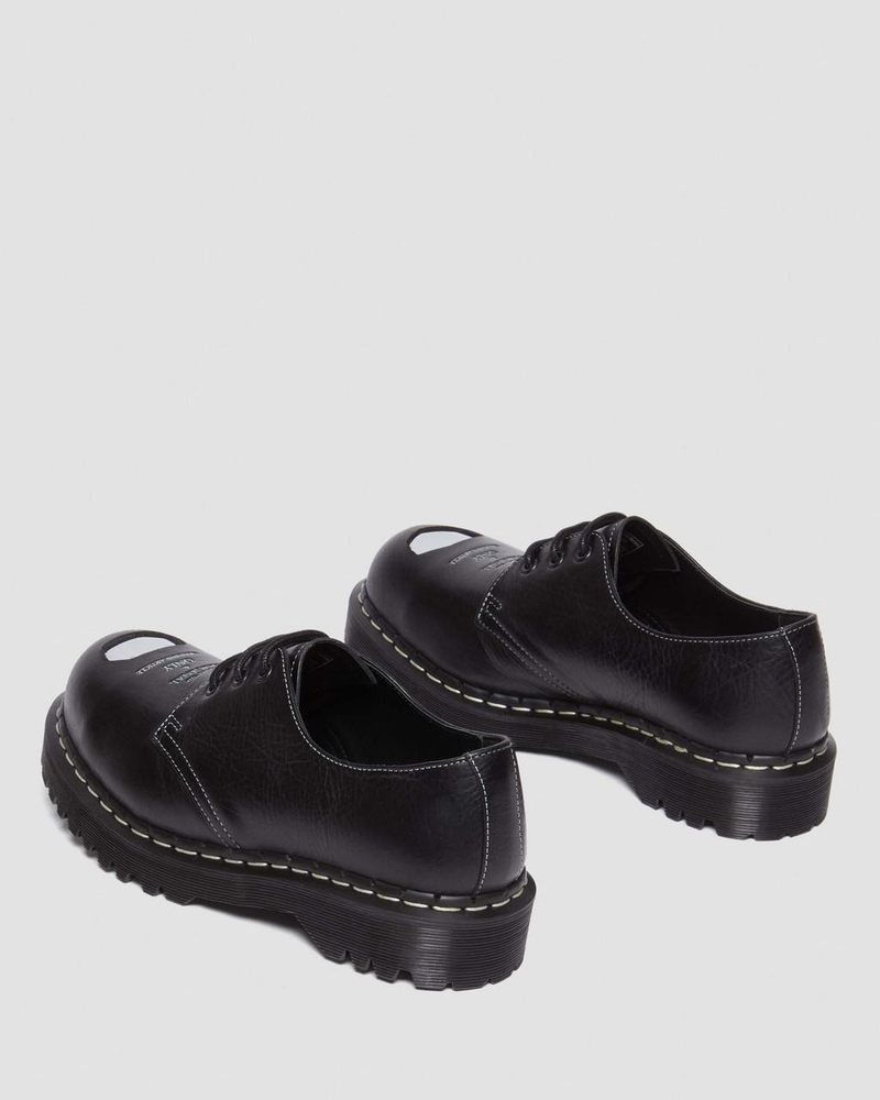 Black Dr Martens 1461 Bex Exposed Steel Toe Oxford Shoes (Overdrive) Shoes | LS70-U2LG