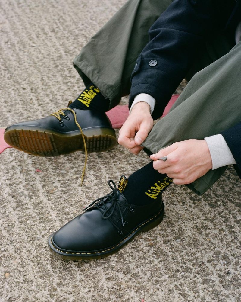 Black Dr Martens 1461 Engineered Garments Leather Oxford Shoes (Smooth Leather) Shoes | IH15-T4NY