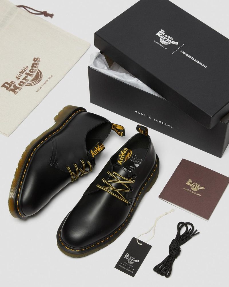 Black Dr Martens 1461 Engineered Garments Leather Oxford Shoes (Smooth Leather) Shoes | IH15-T4NY