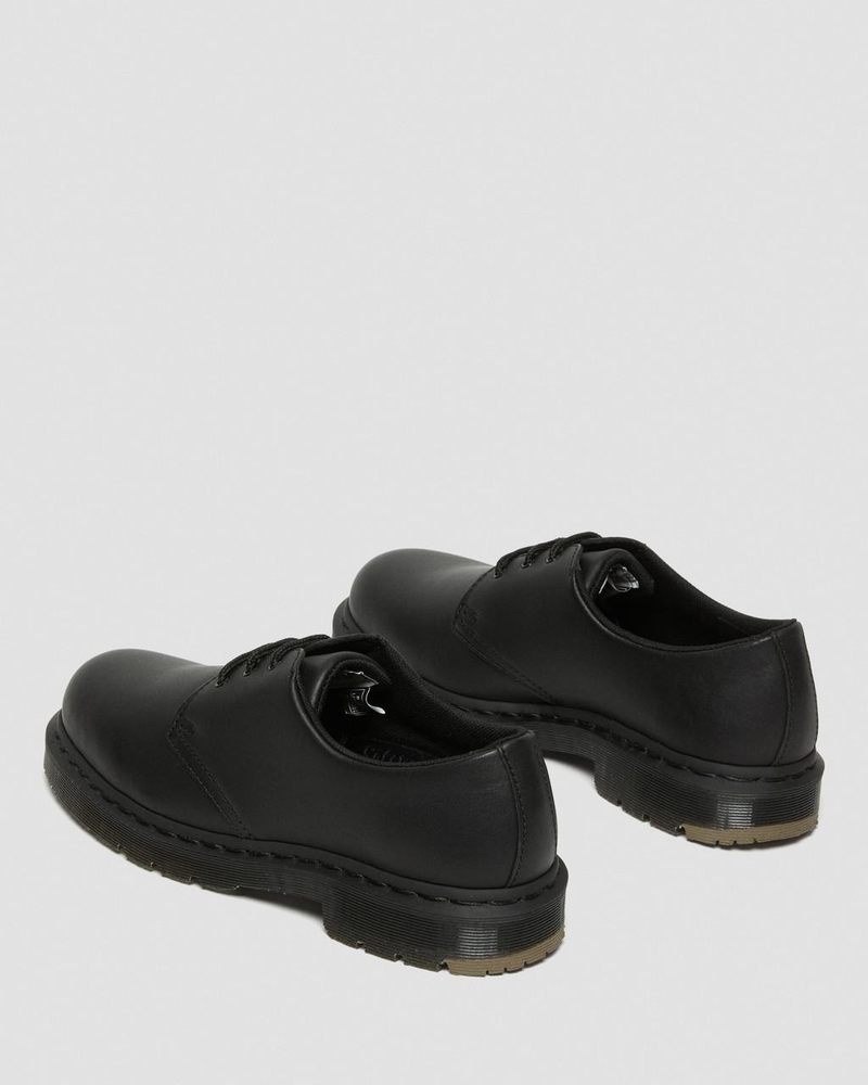 Black Dr Martens 1461 Mono Slip Resistant Oxford Shoes (Industrial Full Grain) Shoes | QN29-G4BH