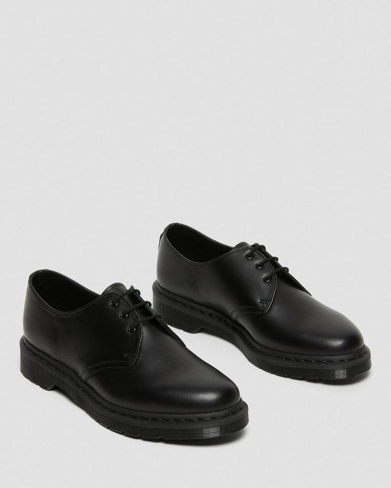 Black Dr Martens 1461 Mono Smooth Leather Oxford Shoes (Smooth Leather) Shoes | AM01-B8IE