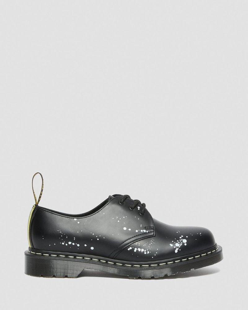 Black Dr Martens 1461 Neighborhood Smooth Leather Oxford Shoes (Smooth Leather) Shoes | JX75-P7WD