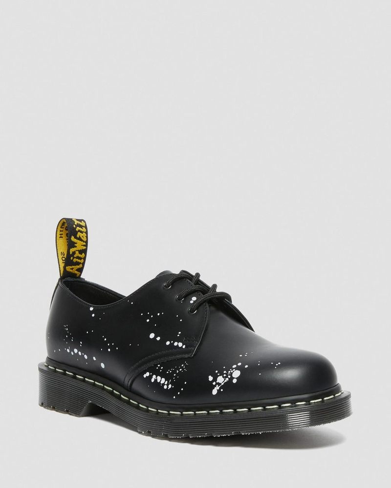 Black Dr Martens 1461 Neighborhood Smooth Leather Oxford Shoes (Smooth Leather) Shoes | MY38-H2KK