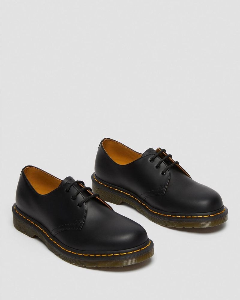 Black Dr Martens 1461 Smooth Leather Oxford Shoes (Smooth Leather) Shoes | SH71-D1KN